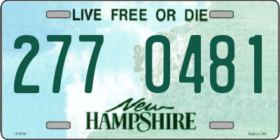 NH license plate 2770481
