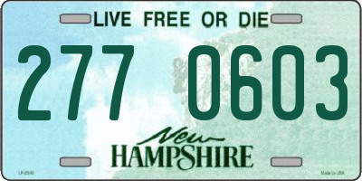 NH license plate 2770603
