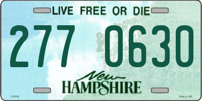 NH license plate 2770630