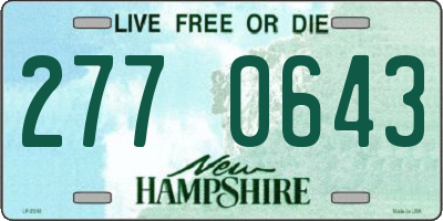 NH license plate 2770643