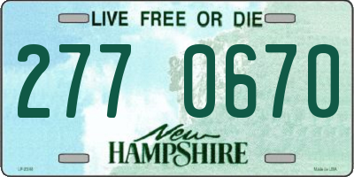NH license plate 2770670