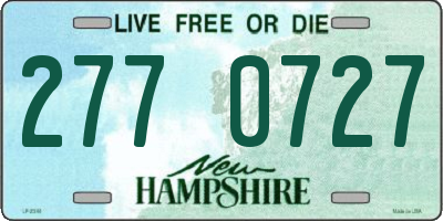 NH license plate 2770727