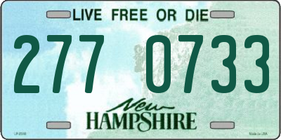 NH license plate 2770733