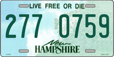 NH license plate 2770759