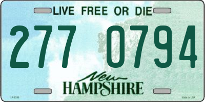 NH license plate 2770794