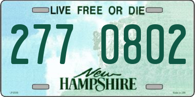NH license plate 2770802