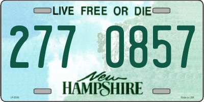 NH license plate 2770857