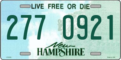 NH license plate 2770921