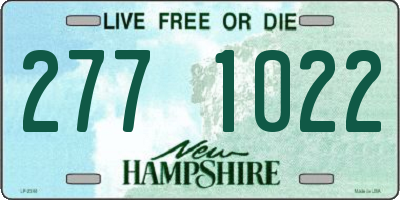 NH license plate 2771022