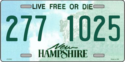NH license plate 2771025