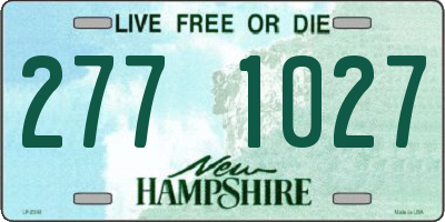 NH license plate 2771027