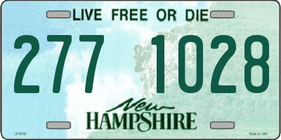 NH license plate 2771028