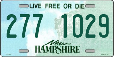 NH license plate 2771029