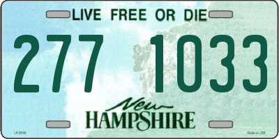 NH license plate 2771033