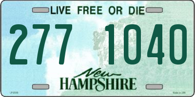 NH license plate 2771040