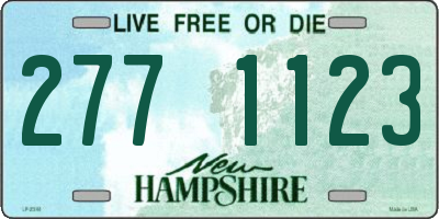 NH license plate 2771123