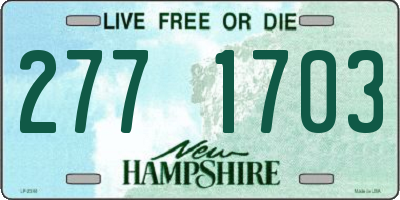 NH license plate 2771703