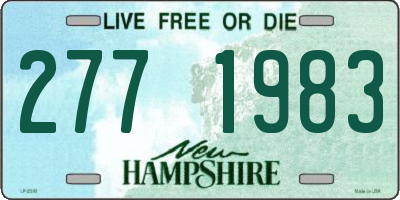 NH license plate 2771983