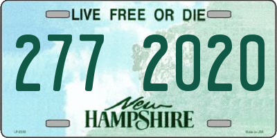 NH license plate 2772020