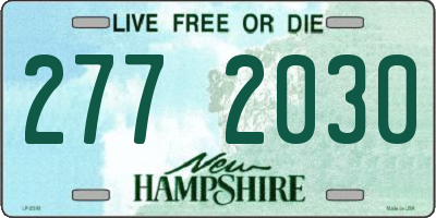 NH license plate 2772030