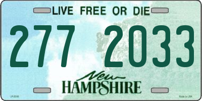 NH license plate 2772033