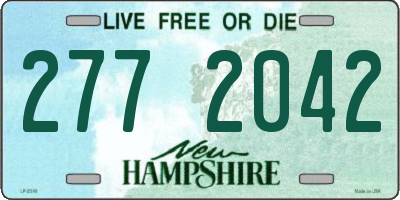 NH license plate 2772042