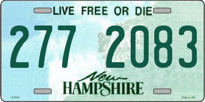 NH license plate 2772083