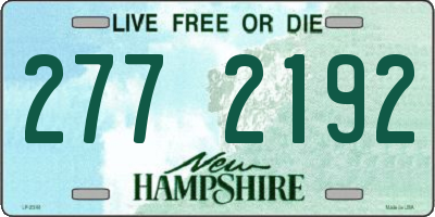 NH license plate 2772192