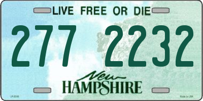 NH license plate 2772232