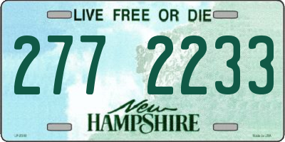 NH license plate 2772233