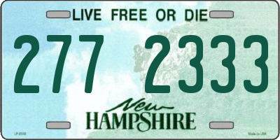 NH license plate 2772333