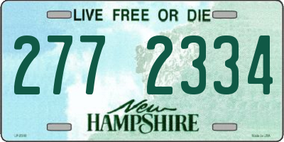 NH license plate 2772334