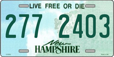 NH license plate 2772403