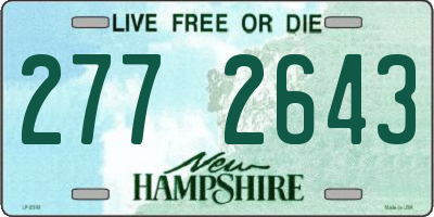 NH license plate 2772643