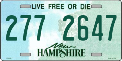 NH license plate 2772647