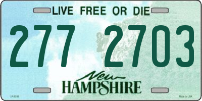 NH license plate 2772703