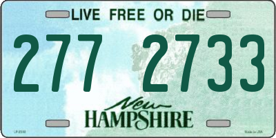 NH license plate 2772733