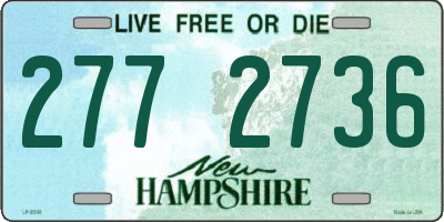 NH license plate 2772736