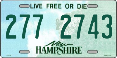 NH license plate 2772743