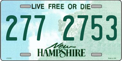 NH license plate 2772753