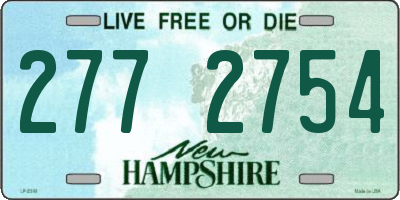 NH license plate 2772754
