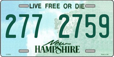 NH license plate 2772759
