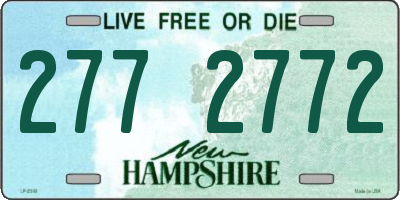 NH license plate 2772772