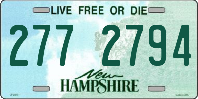 NH license plate 2772794