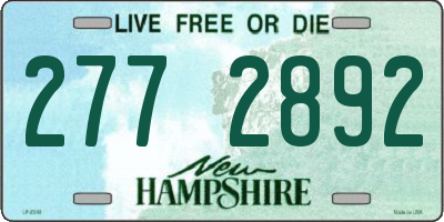 NH license plate 2772892