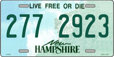 NH license plate 2772923