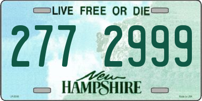 NH license plate 2772999