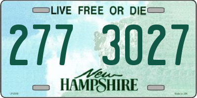 NH license plate 2773027