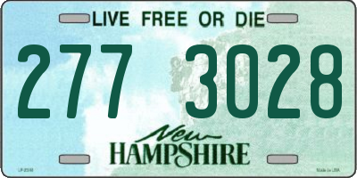 NH license plate 2773028