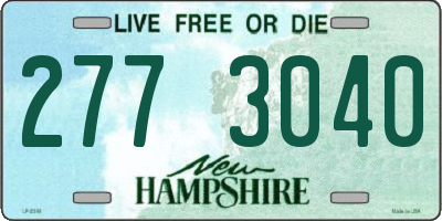 NH license plate 2773040